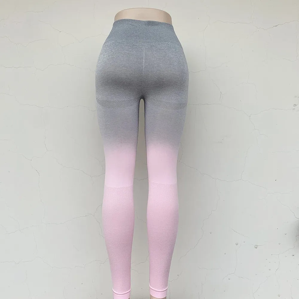 Tights Gradient Seamless Stretchy High Waist Pants