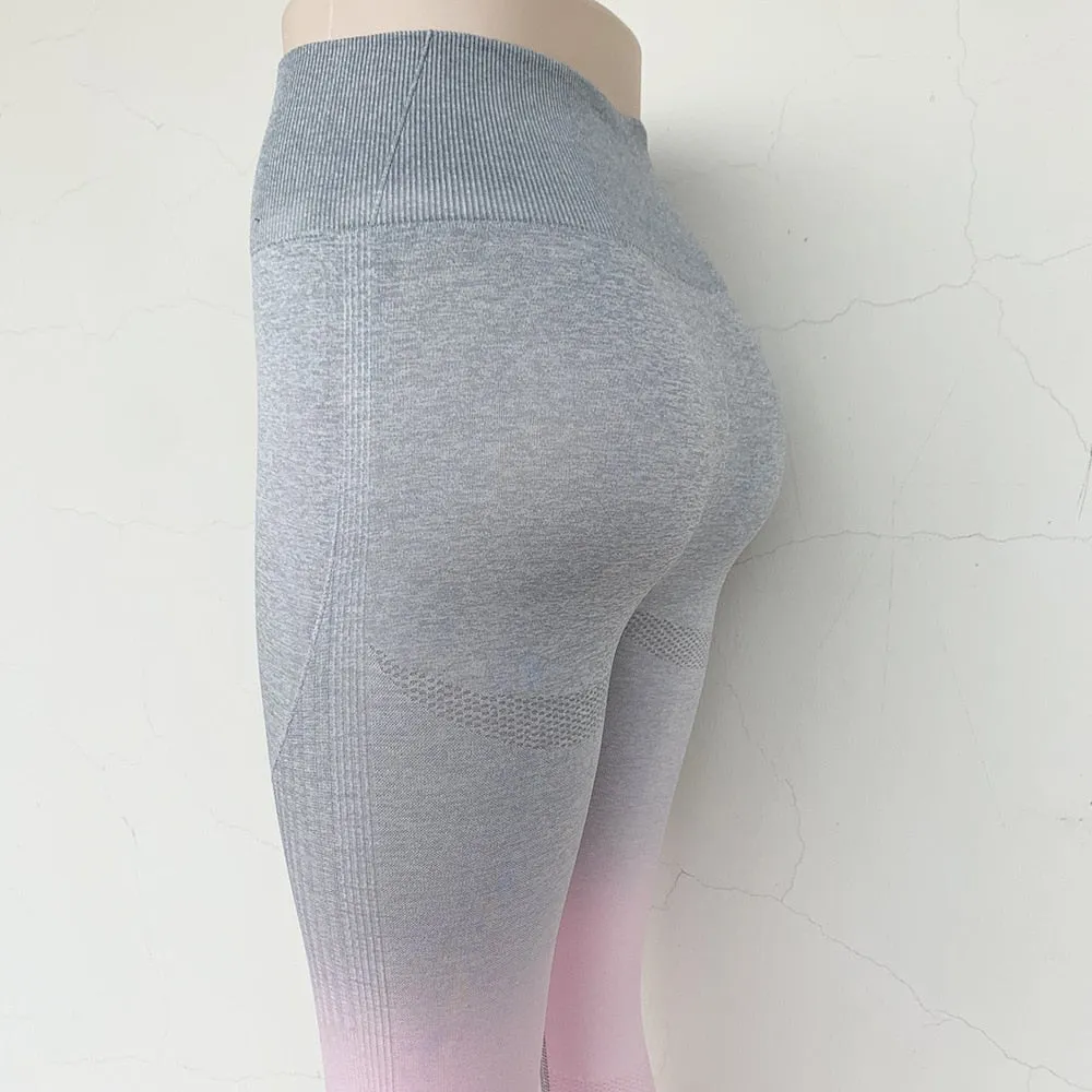 Tights Gradient Seamless Stretchy High Waist Pants