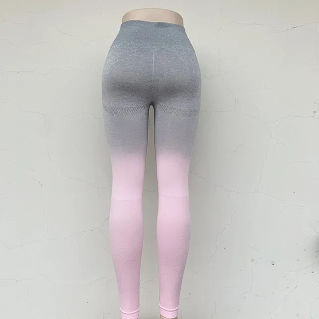 Tights Gradient Seamless Stretchy High Waist Pants