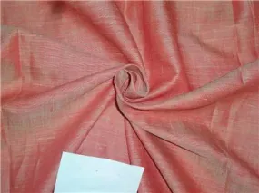 TWO Tone Coral x Cream Color Linen Fabric 54" wide [7567]