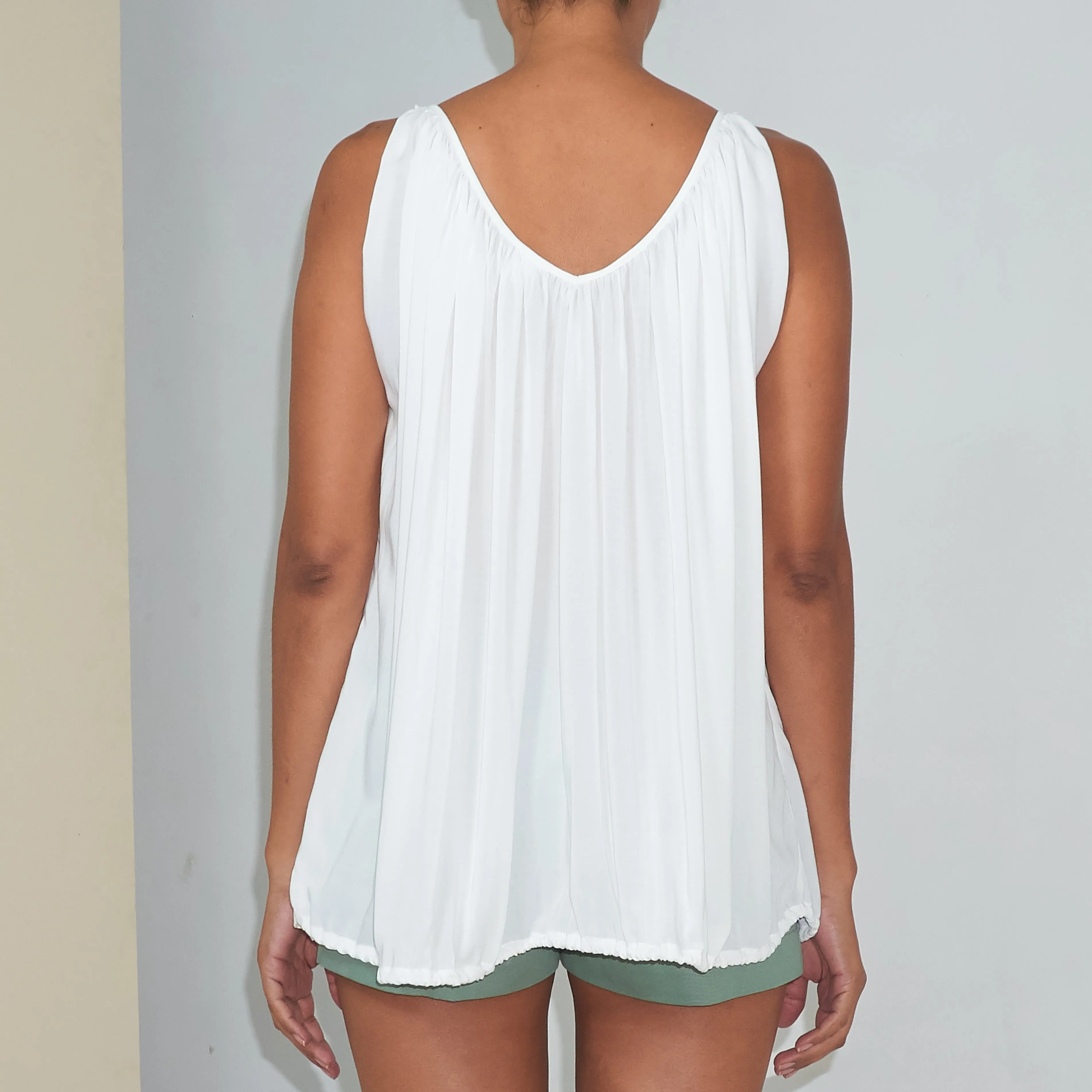 V-FLOW TOP - Rayon Voile | Off White